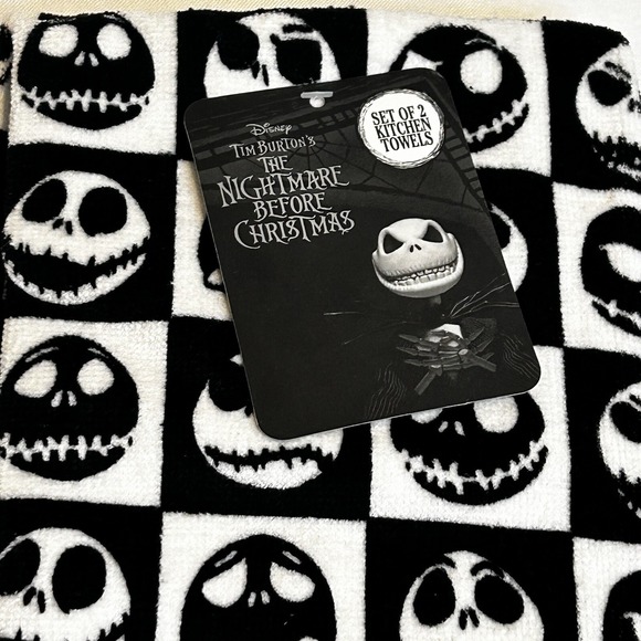 Disney Other - Disney The Nightmare Before Christmas Set of 2 Kitchen Towels Halloween New